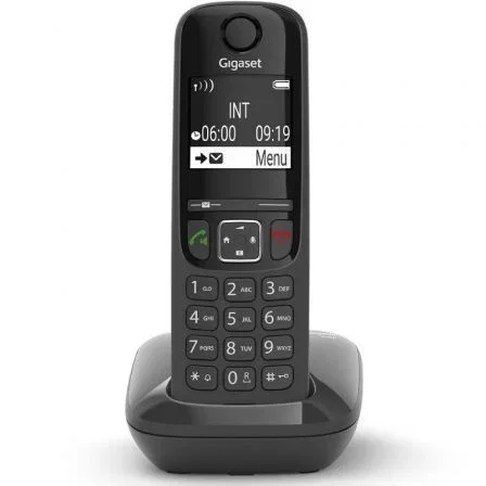 Gigaset AS690 Teléfono Inalámbrico DECT Negro con Pantalla Iluminada y Protección contra Llamadas No Deseadas, Teléfono con Manos Libres y Gran Agenda Gigaset AS690 Teléfono Inalámbrico DECT Negro con Pantalla Iluminada y Protección contra Llamadas No Deseadas, Teléfono con Manos Libres y Gran Agenda
